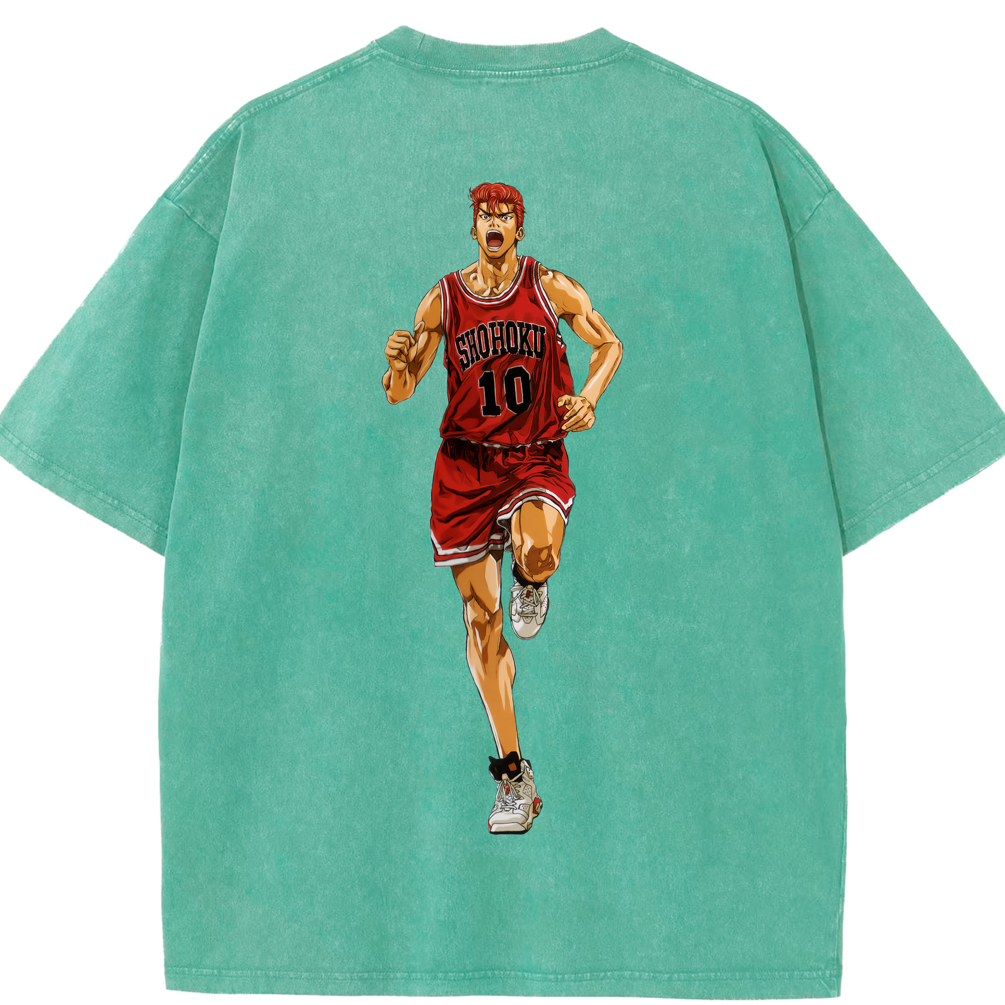 （画像用） SLAM DUNK／スラムダンク 綿100% ヴィンテージ風 半袖Tシャツ（背面プリント）